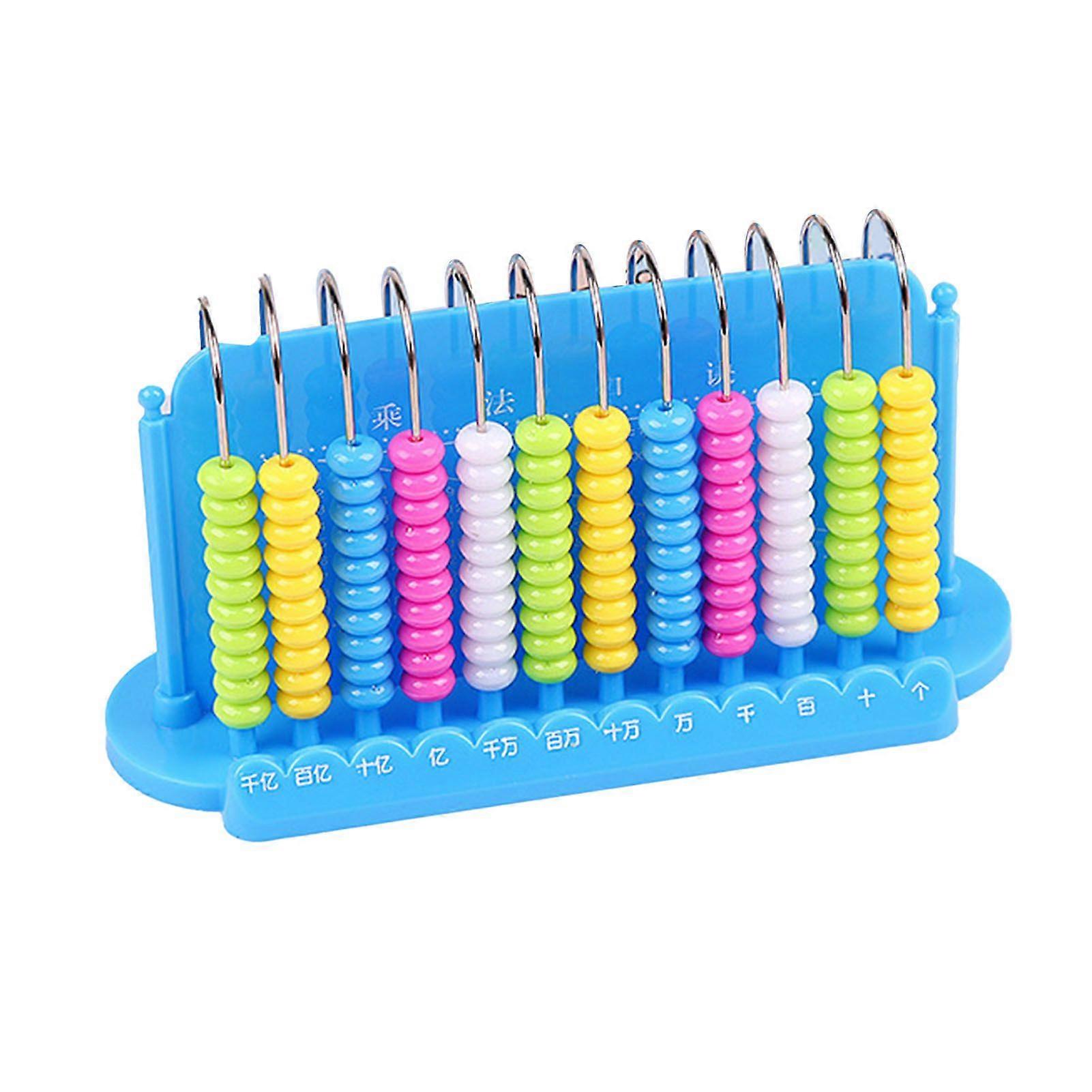 Arithmetic Computing Frame 12 Rows 5 Colors Plastic Mental Calculating Abacus Counting Frame for Home School Education