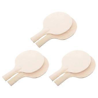 Table Tennis Paddle Diy Wooden Paddles For Sports Games And Signature Memorabilia Light Yellow 25.50X15.00X2.00CM Enhanced Shot Accuracy 6Pcs