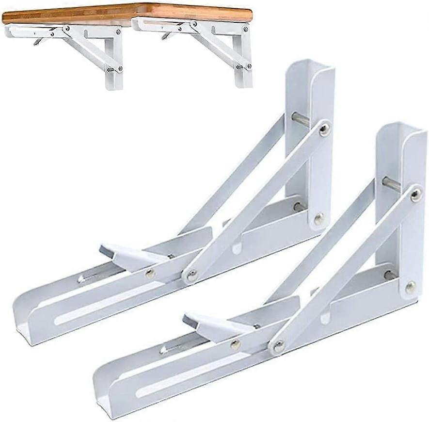 Pieces Brackets for Folding Shelves, Triangular Folding Brackets, Folding Brackets for Wall Table, Triangular Folding Metal Brackets, for Tables, Benc