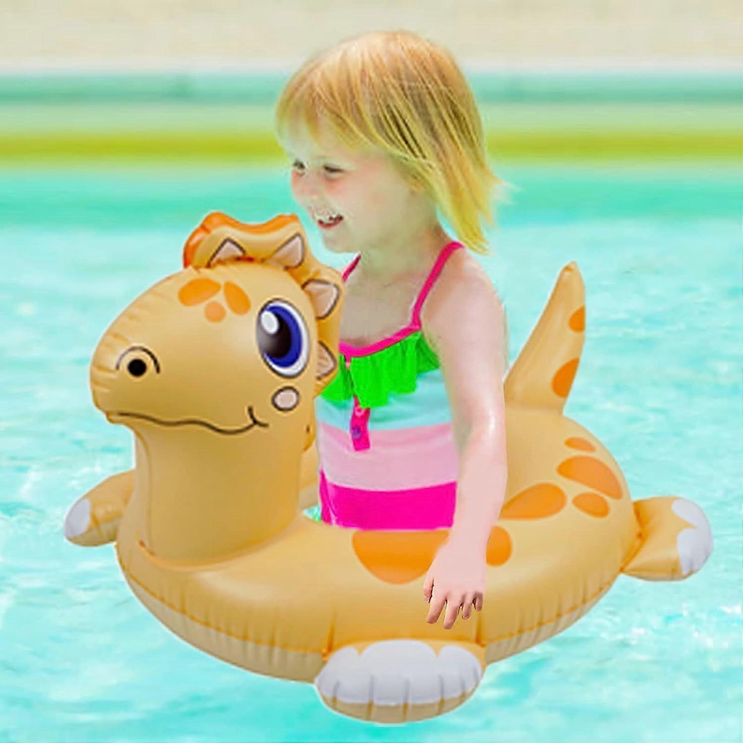 Dinosaur Pool Float - Kids Pool Float Floaties Inflatable Dinosaur Pool Rings Pool Floaties Toddler Floaties Toddler Pool Float Inflatable Pool Floats