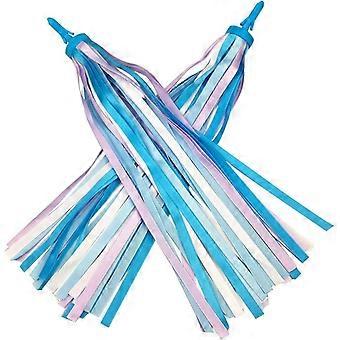 Acessórios de decoração coloridos com borla de fita multicolorida para crianças para meninos e meninas scooters e bicicletas (1 par)