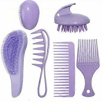 Haarkamset van tarwestro, 10-delige massage- en luchtkussenkam, ontwarrende kam, kam met brede tanden, hoofdmassageapparaat, haarstylingtools