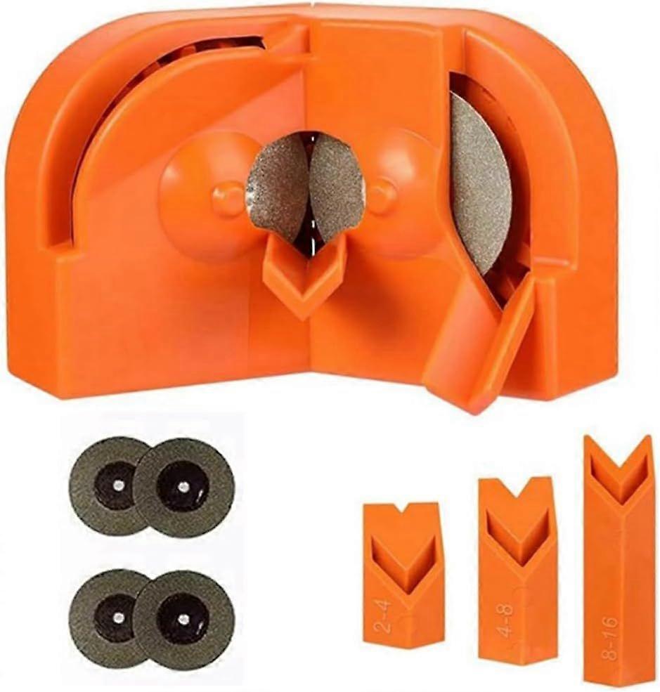 Pojedehy Drill Bit Sharpeners Efficient Drill Bit Grinding Sharpener Orange for Bits Drill Bits Grinding