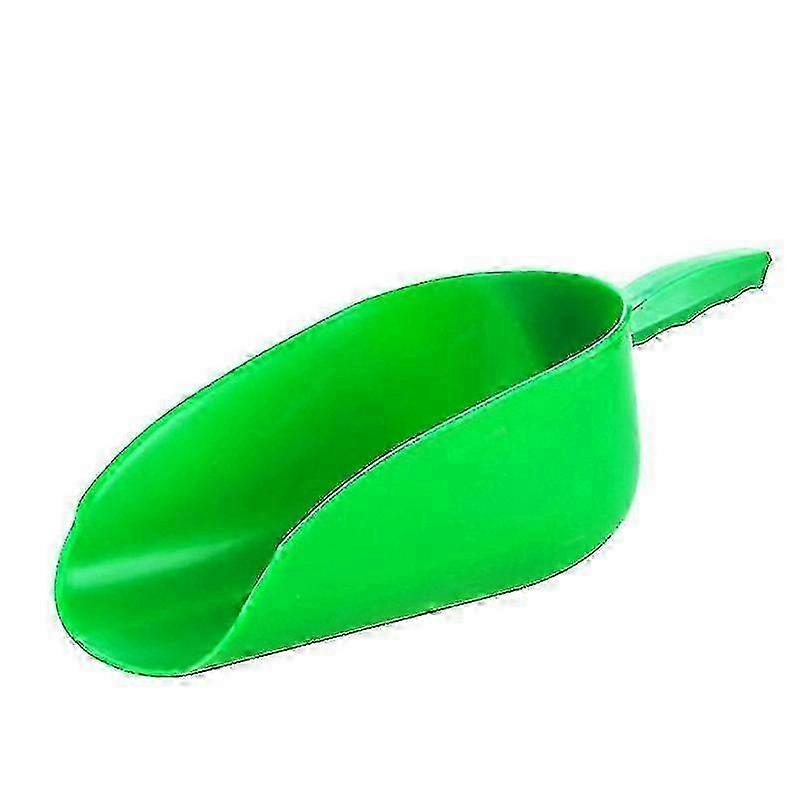 Thickened all-plastic veterinary feed shovel