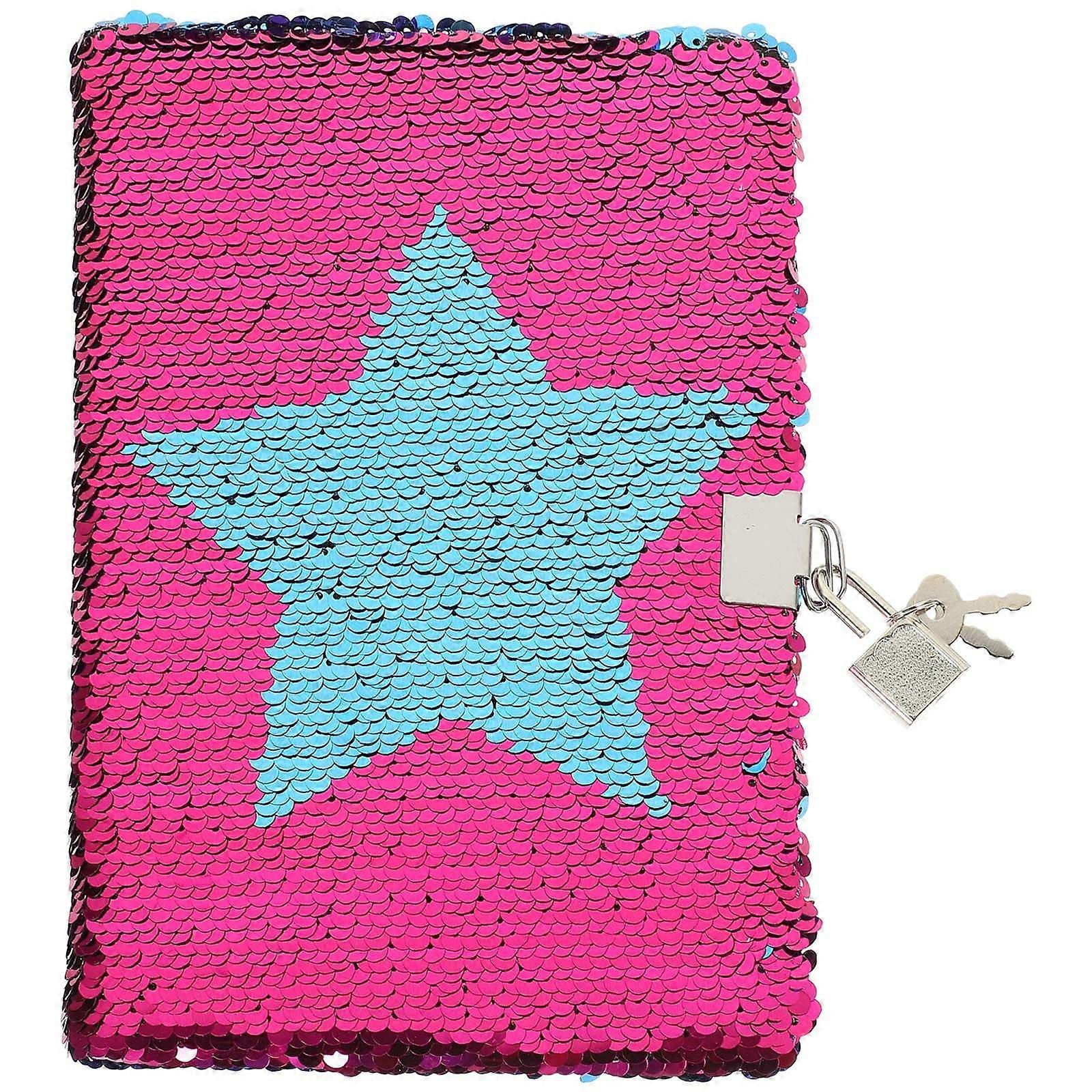 Sequin Notebook Glitter Notebook for Office Rosy Cover