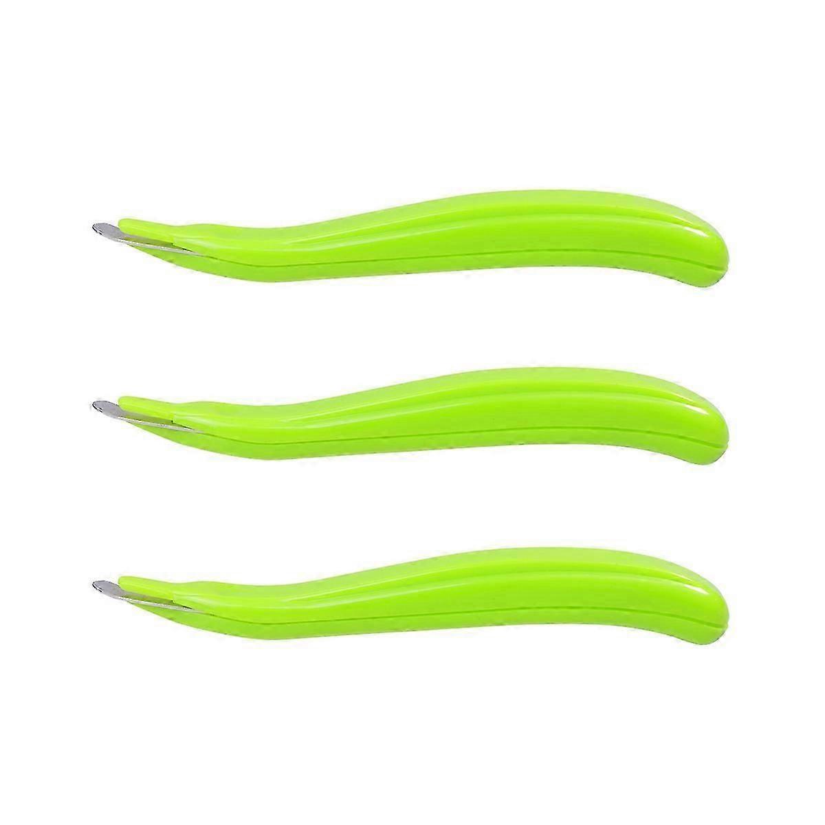 3pcs Labor Saving Needle Remover Plastic Handheld Staple Puller Light Green