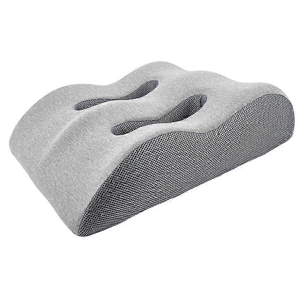 Ergonomic Memory Foam Leg Elevation Pillow compatible with Improved Circulation and Comcompatible witht Light Gray