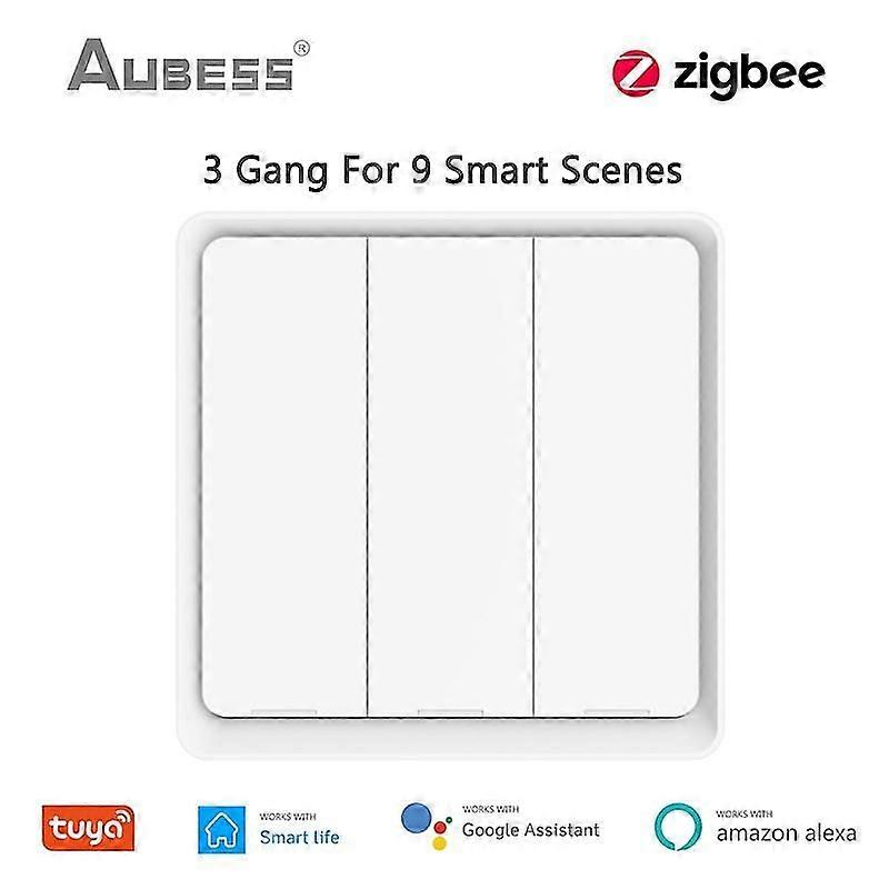 Tuya Smart Zigbee 3.0 Wireless 12 Scene Wall Switch Push Button Controller