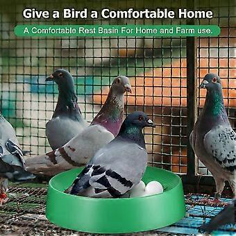 12 Pcs Pigeon Nest Bowls, Plastic Nesting Box Breathable Washable Quail Nest, Bird Egg Rest Beds with Pad