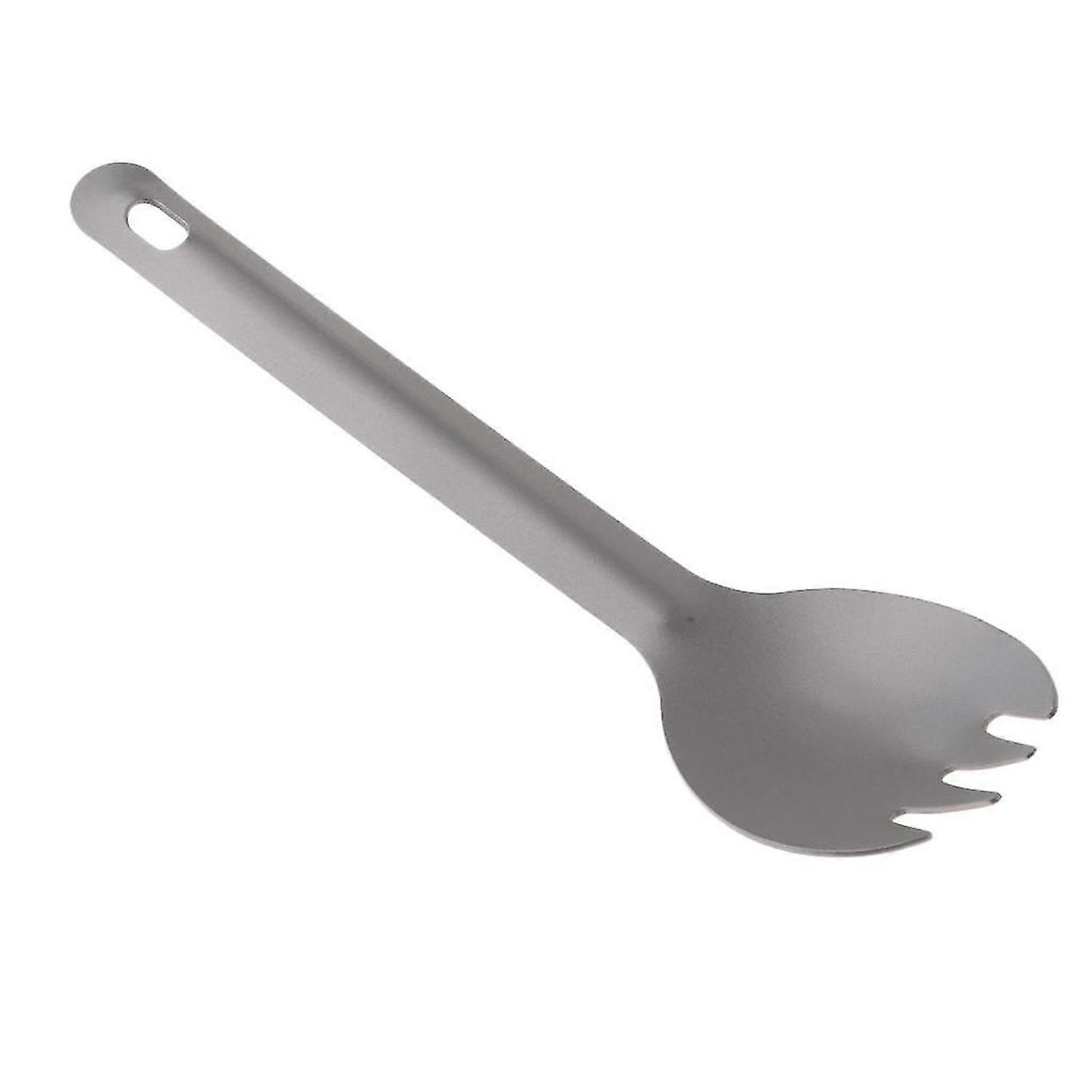 Outdoor Titanium Tableware Flatware Spoon Fork Spork Spoon Fork with Buckle