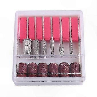 6-Piece Drill Bit Set compatible with Electric Files, Sanding Band Silver