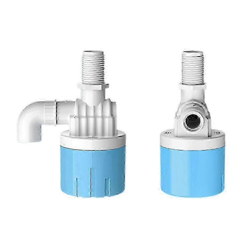 2 Pack Automatic Float Valves, Horizontal Inflow, Plastic White, Water Level Control Switch compatible with Traditional Float Ballcocks