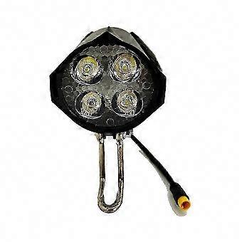 Ebike Front Lighting LED Headlight Accessories 36V 48V 3-Pin Lamp with Built-in Horn