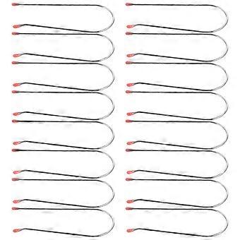 Silberne Haarlockenclips, U-förmige Metall-Ersatzclips für Haarstyling, 40 Stück
