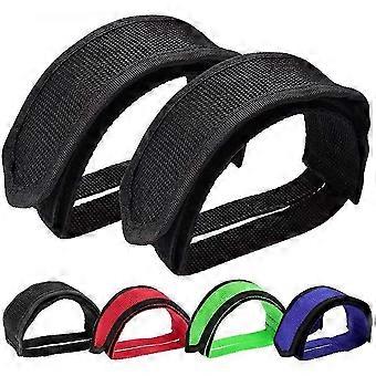 2 Pack, Bike Pedals with Pedal Toe Clip Fixed Gear Bike, Black