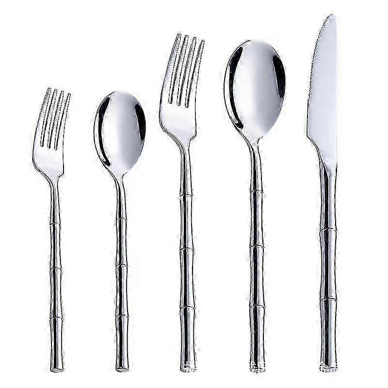 Bamboo 5 Piece Flatware Set, Service For 1