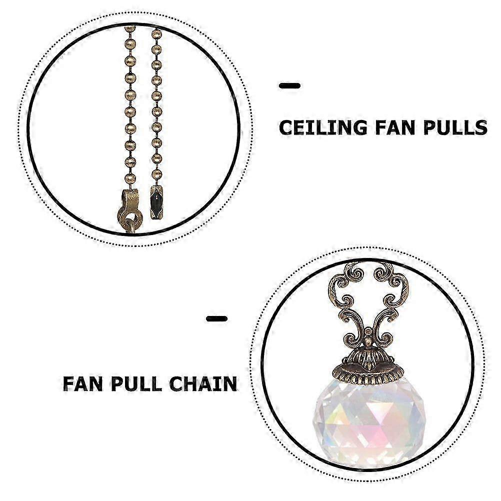 2pcs Ceiling Fan Chain Extender Ceiling Fan Pull Chain for Ceiling Light Fan