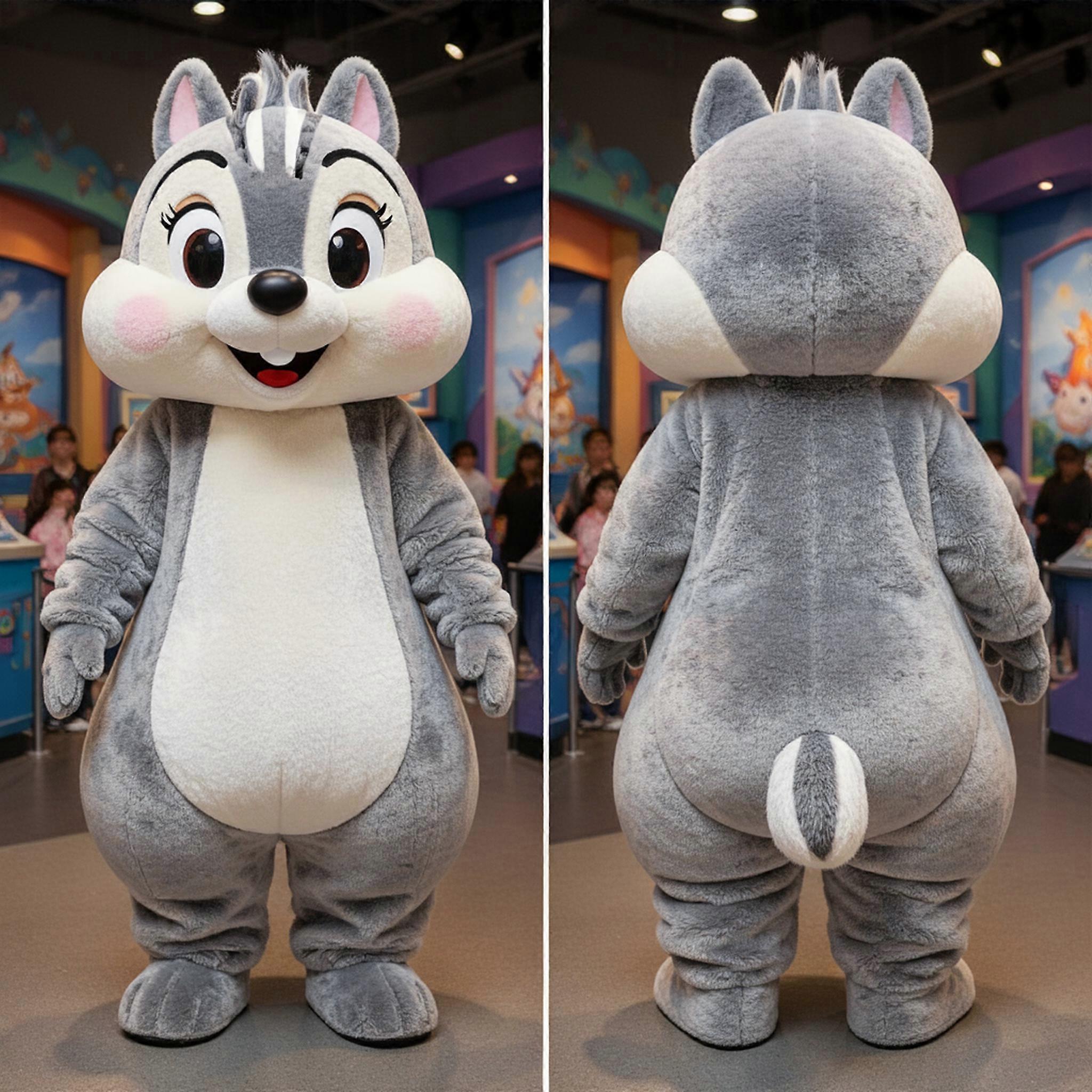 MASTICOT Velvety Silver Chipmunk Mascot