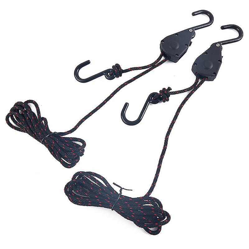 2pcs Pulley Ratchets Kayak And Canoe Boat Bow Stern Rope Lock Tie Down Strap
