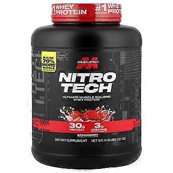 MuscleTech, Nitro-Tech™ Molkenprotein, Erdbeere, 1,81 kg (4 lbs)