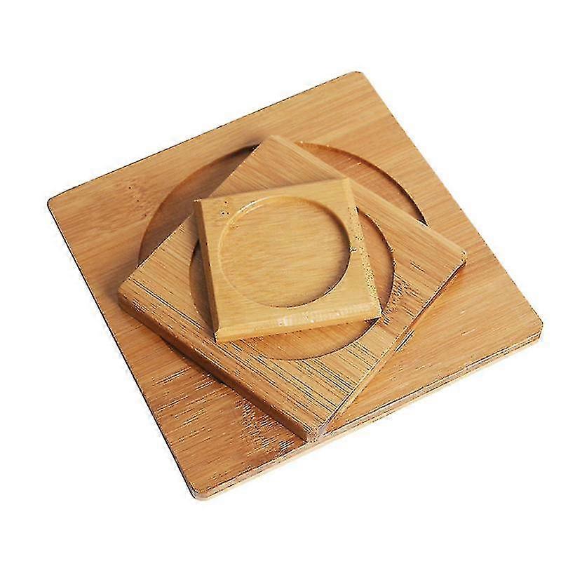 3-Piece Solid Wood Table Coasters