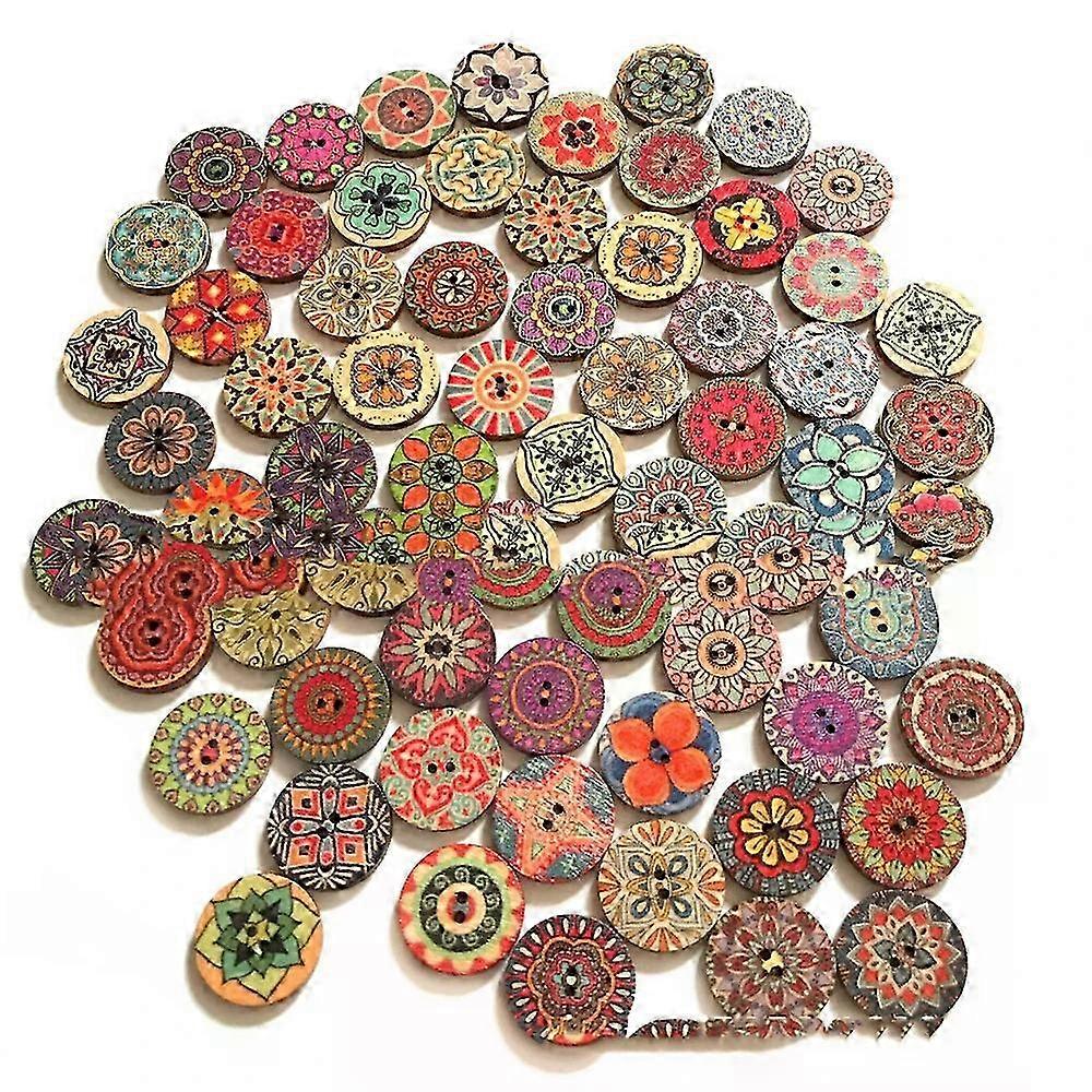 Wooden DIY Buttons Assorted Craft Pack