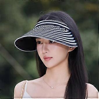 Summer sun hat for women, summer face cover for beach vacation, foldable outdoor sun hat, casual versatile empty top hat