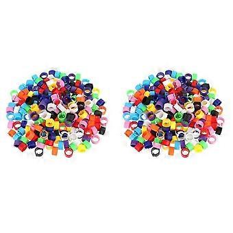 A96I-400Pcs 8Mm Coturnix Quail Leg Bands Baby Chick Leg Bands Pigeon Bands Chicken Leg Bands