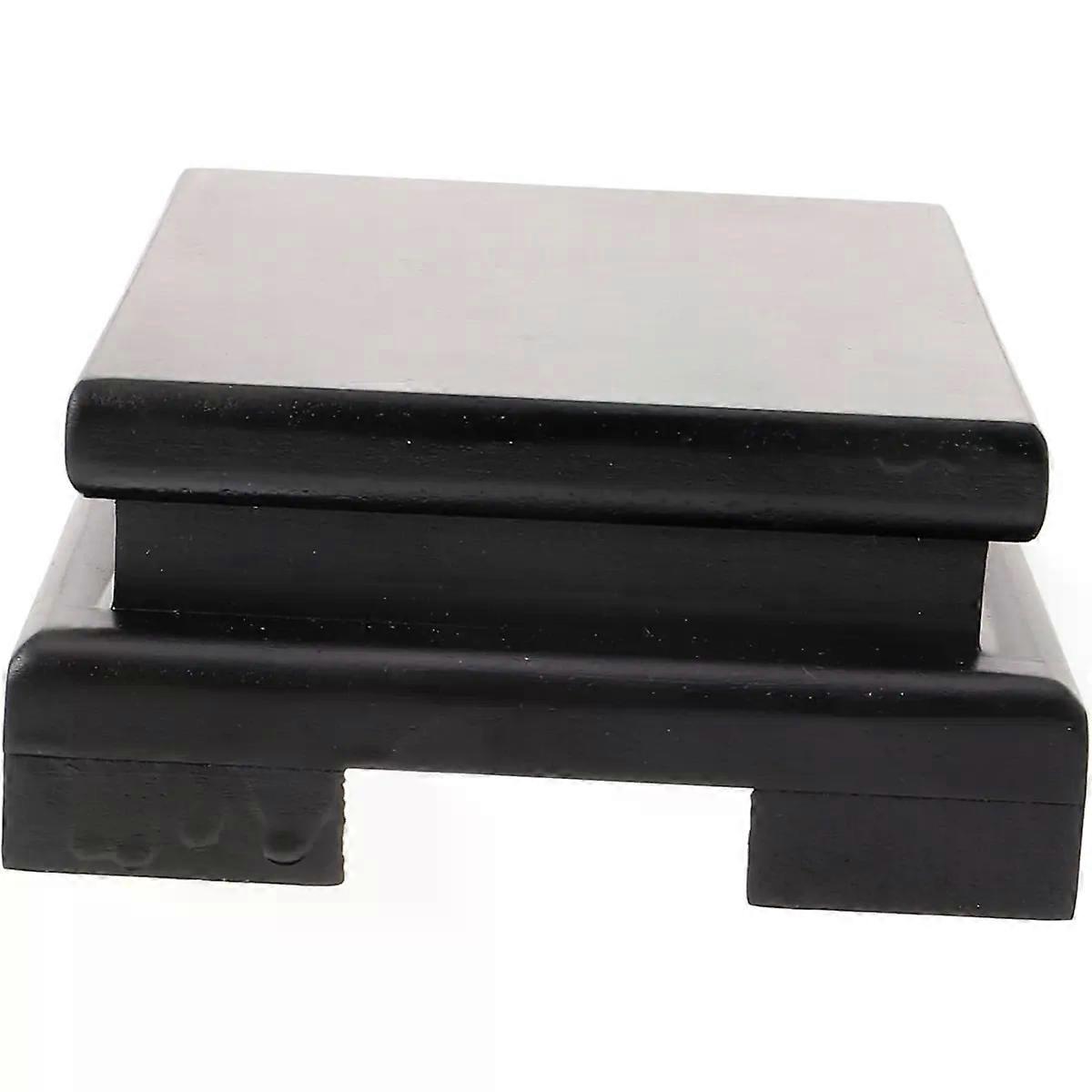 Vase Display Base Stand Rectangular Black for Living Room
