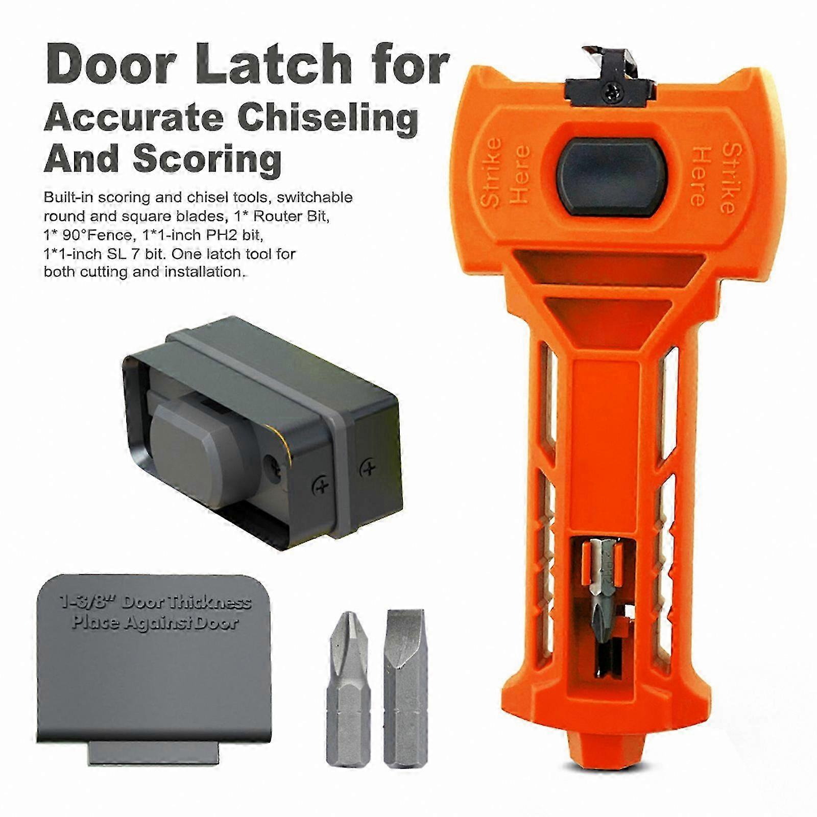 Accurate Chiseling and Scoring Door Latch Installation Kit