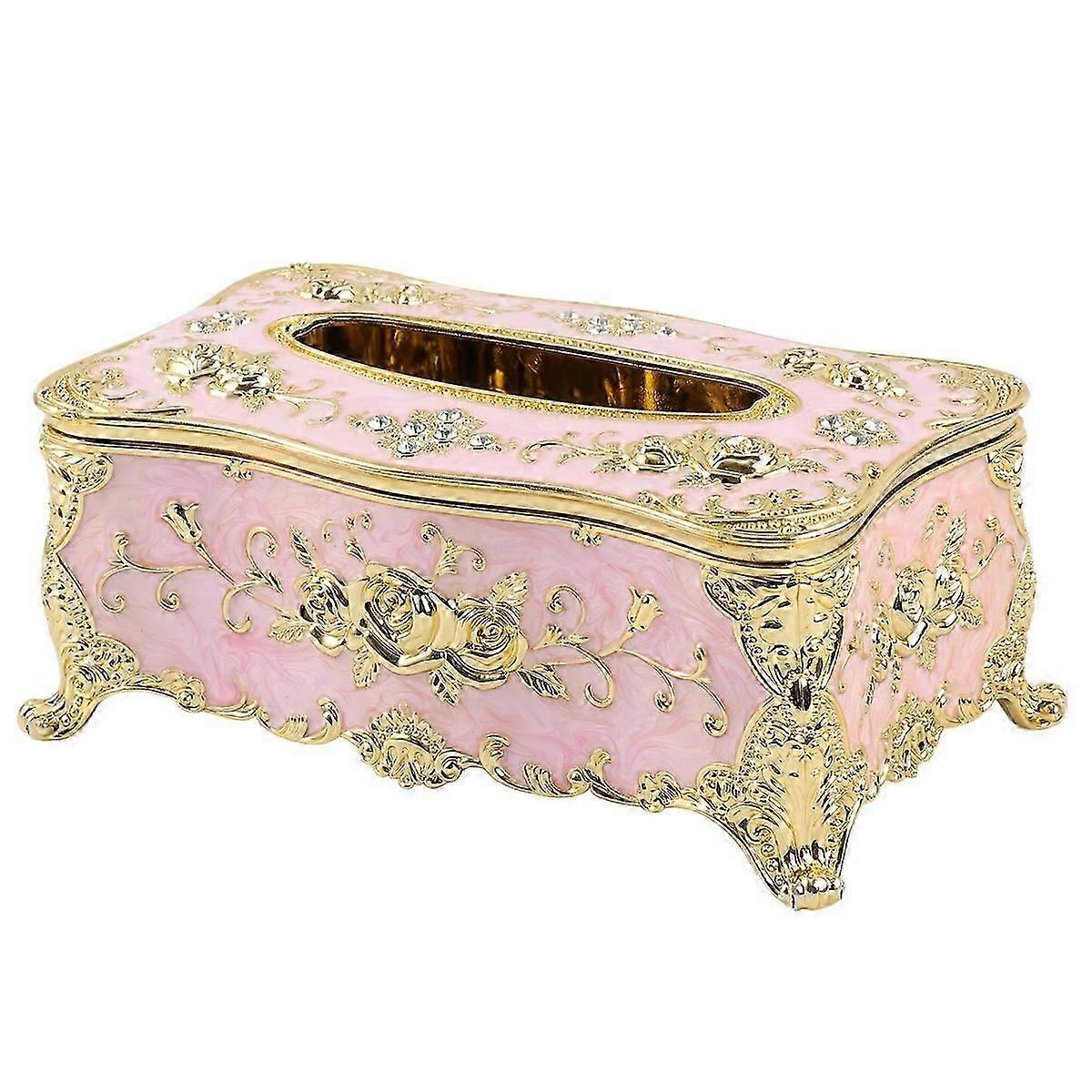 Pink Acrylic Rectangular Tissue Box