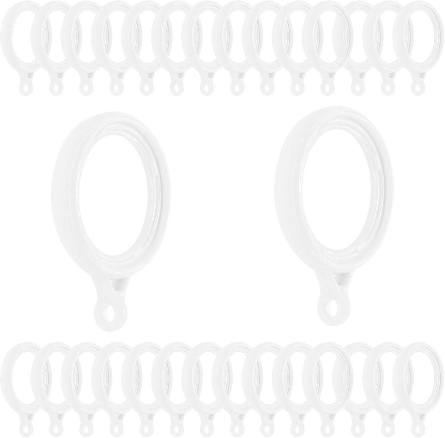 30 PCS Plastic Curtain Rings (White)