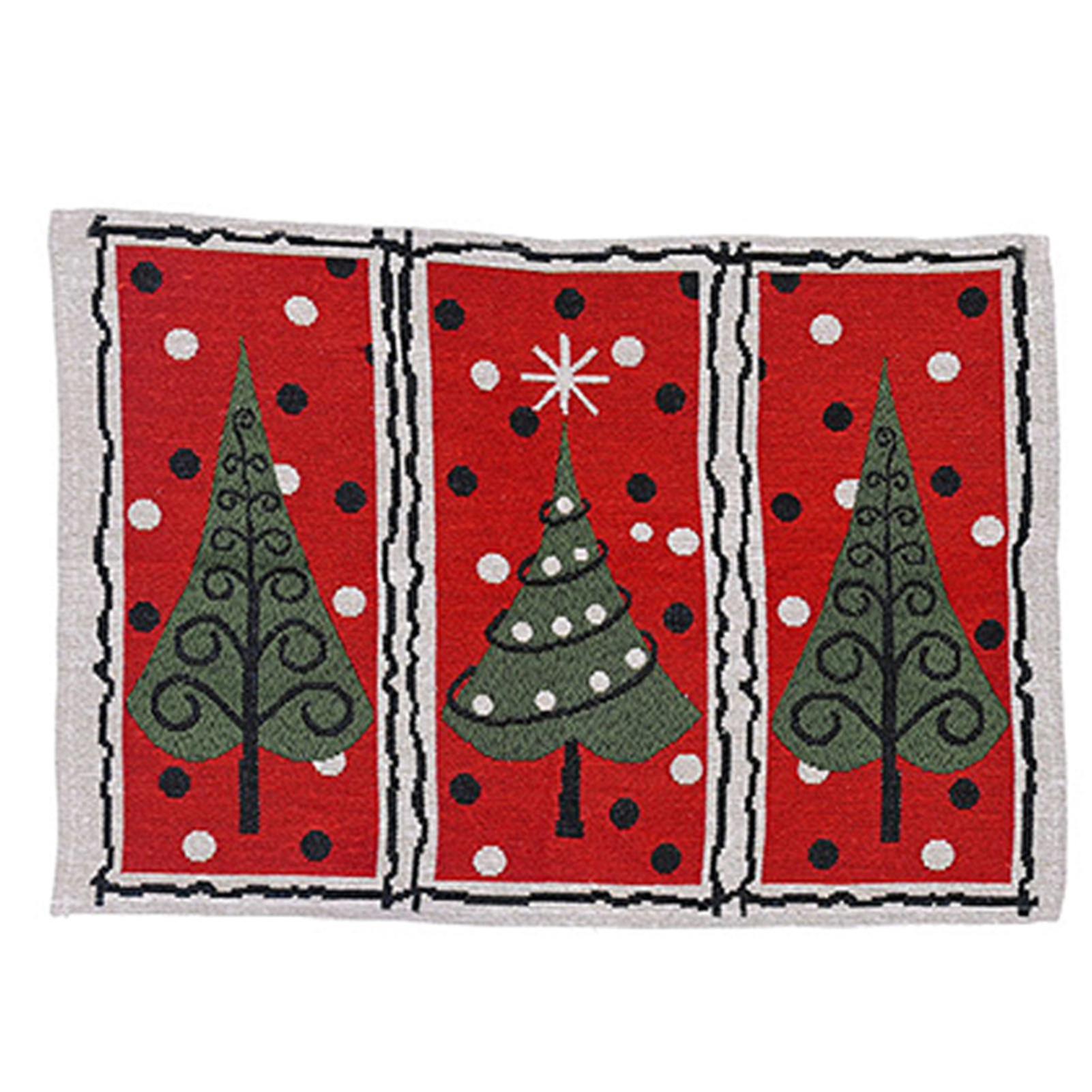 Christmas Table Mat Cartoon Xmas Figure Decorative Rectangular