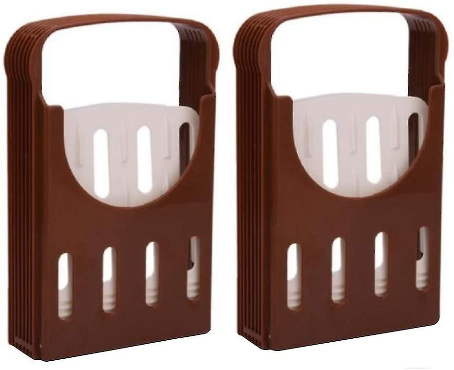 2pcs Bread Slicer Bread Machine Toast Bagel Loaf Sandwich Slicer Cutter Foldable And Adjustable Home