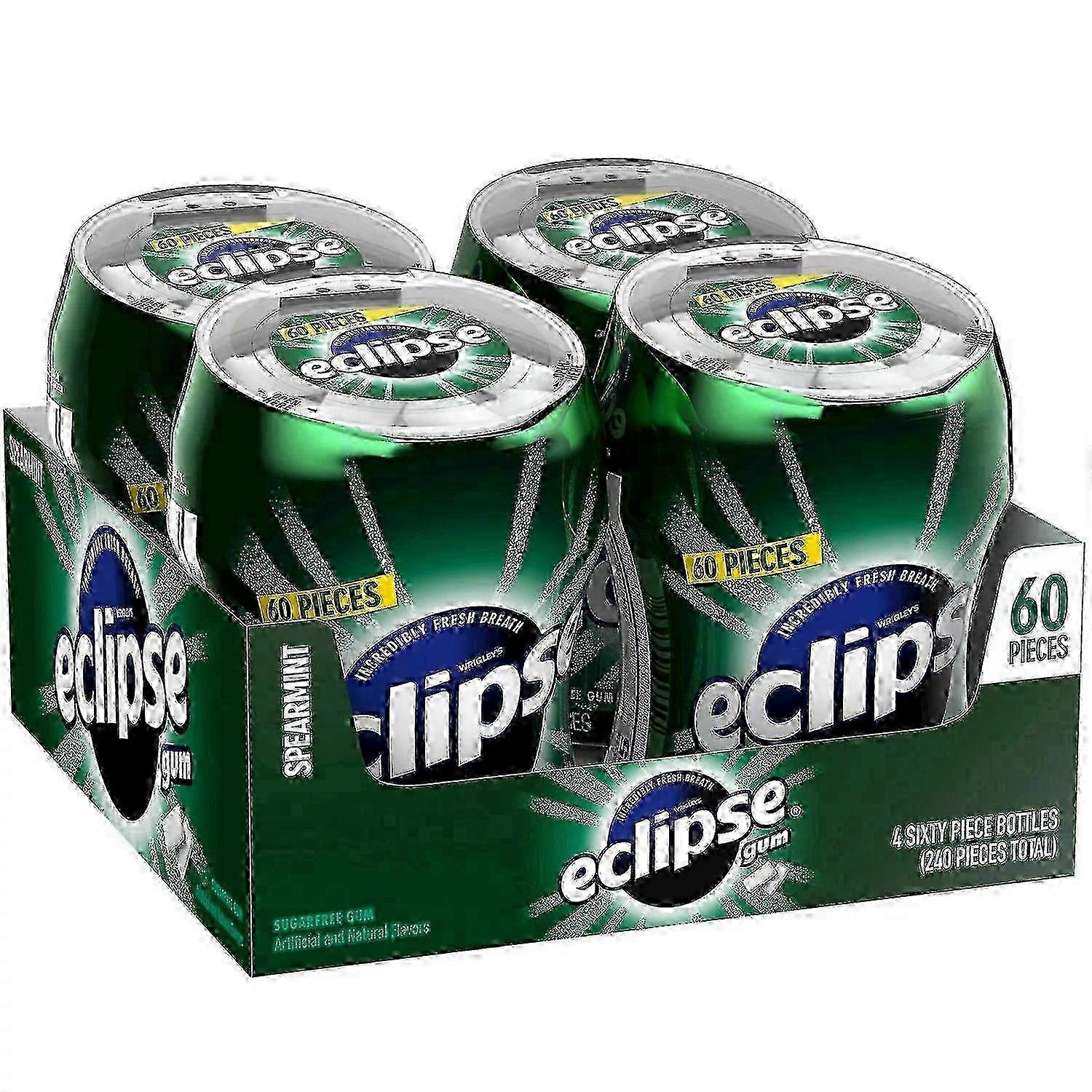 Eclipse Sugar-free Gum Packs, Spearmint, 4 Ea