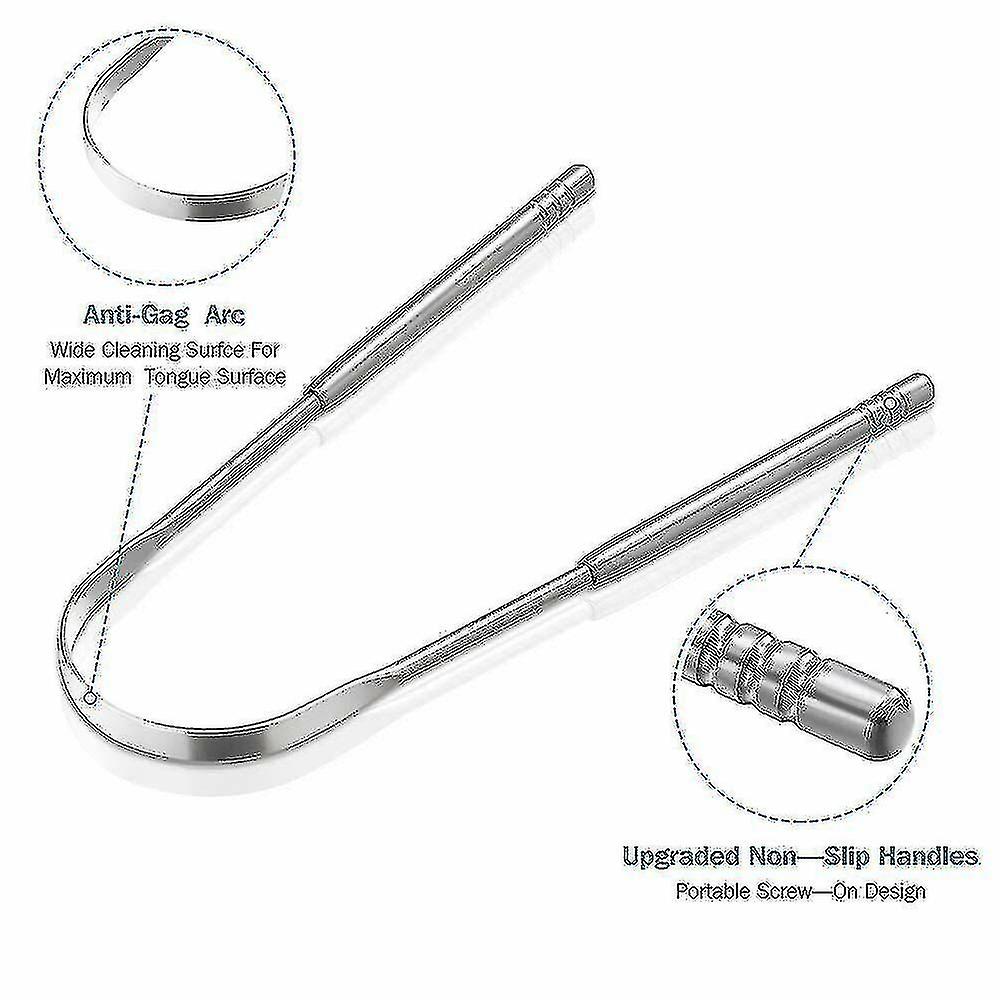 Portable Tongue Scraper Stainless Steel Tongue Scraper Tongue Cleaner