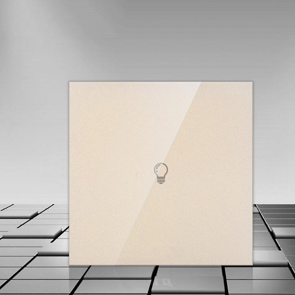 1/2/3 Gang 1 Way LED Light Switch Panel Touch ON/OFF Glass Screen EU 1 Gang Gold
