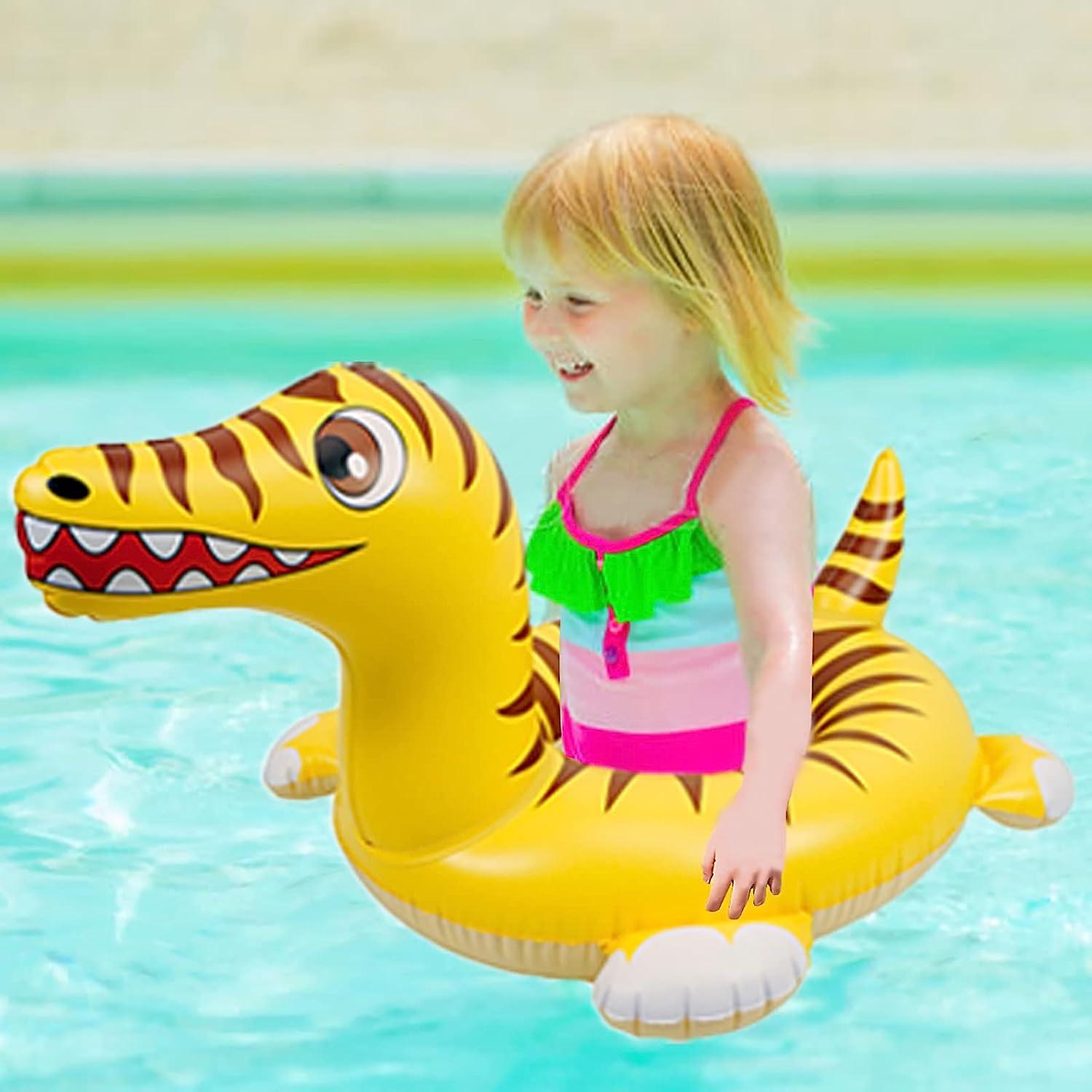 Dinosaur Pool Float - Kids Pool Float Floaties Inflatable Dinosaur Pool Rings Pool Floaties Toddler Floaties Toddler Pool Float Inflatable Pool Floats