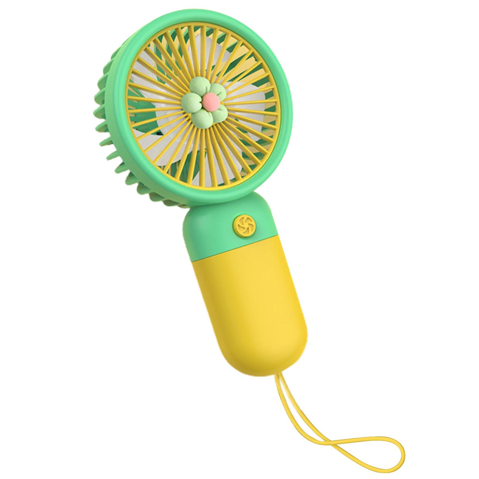 1 Set Handheld Fan Usb Charging Soft Wind Comcompatibletable Natural-wind Dense Grid 250mah Battery Wide Range Mini Wireless Electric Fan Dorm Supply 