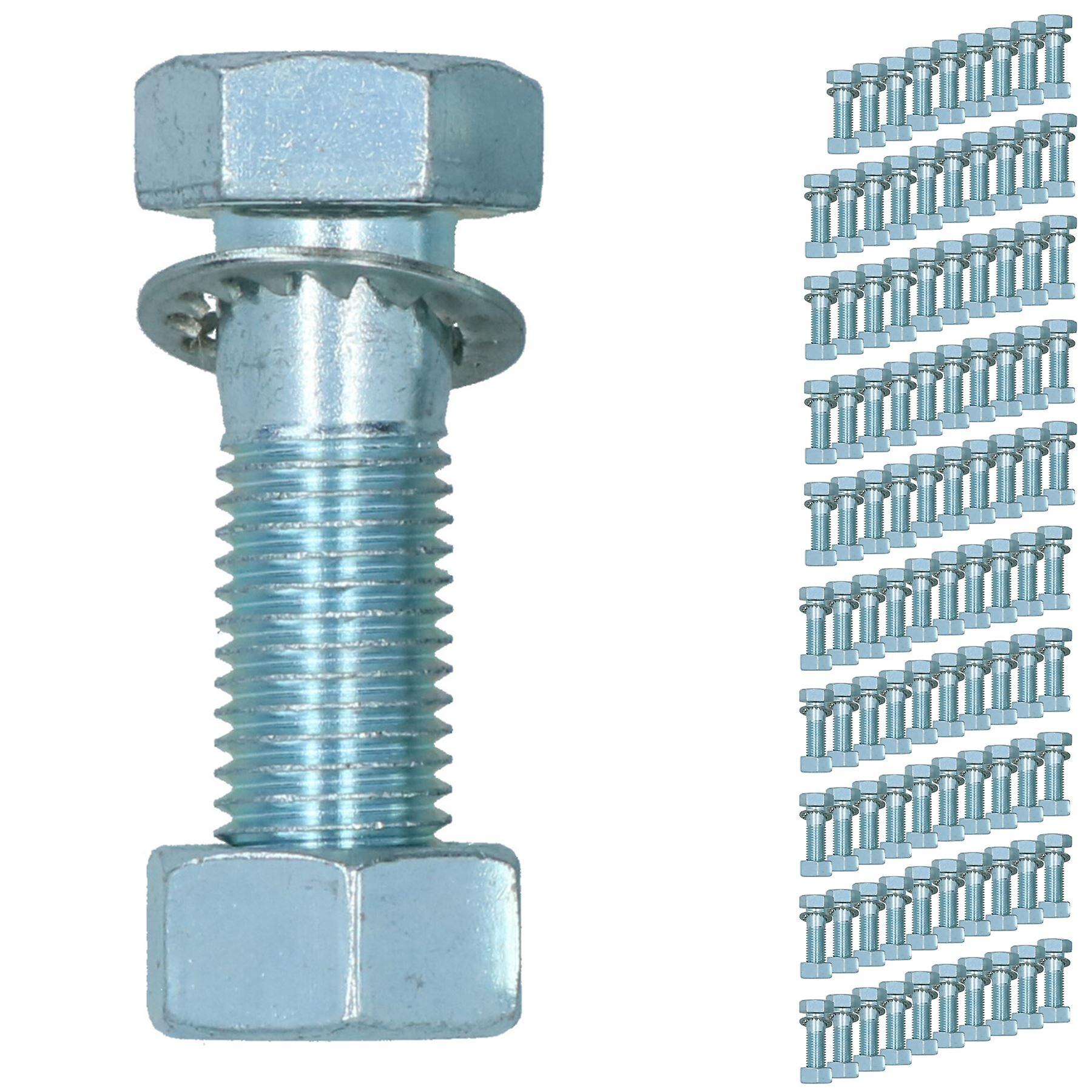 M16 (16mm) x 55mm High Tensile Tow Bar Ball Fixing Bolts Washers + Nuts 100 Pack