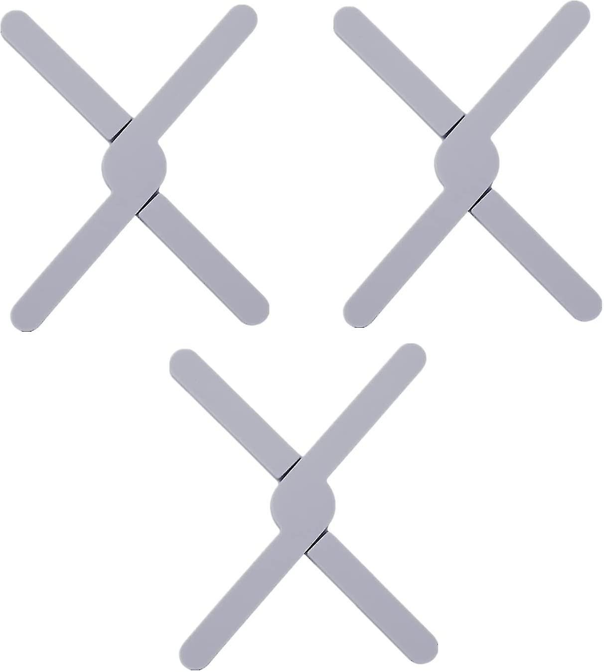 Set Of 3 Cross-shaped Silicone Trivets, Expandable/foldable Design Silicone Trivet, Non-slip, For Ki