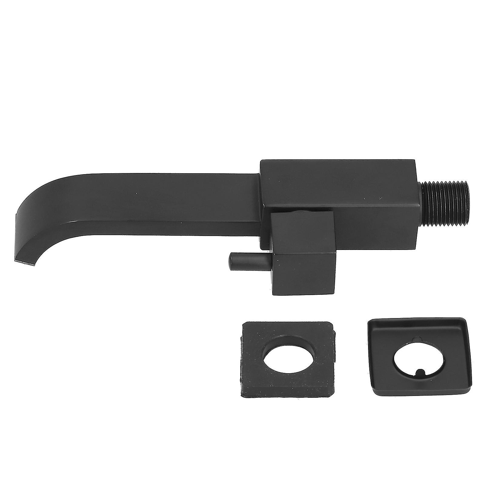 Mattschwarzer Wand-Kaltwassermopp-Wasserhahn für Bad oder Balkon