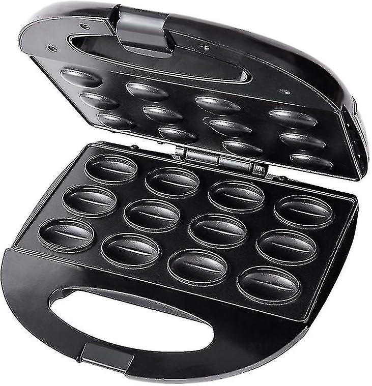 12 صانع وافل الجوز الكهربائي ، آلة تجفيف الفاكهة محلية الصنع متعددة الوظائف ، صانع الصنوبر ، آلة الجوز الصغيرة ، الفول السوداني ، البندق (أسود)