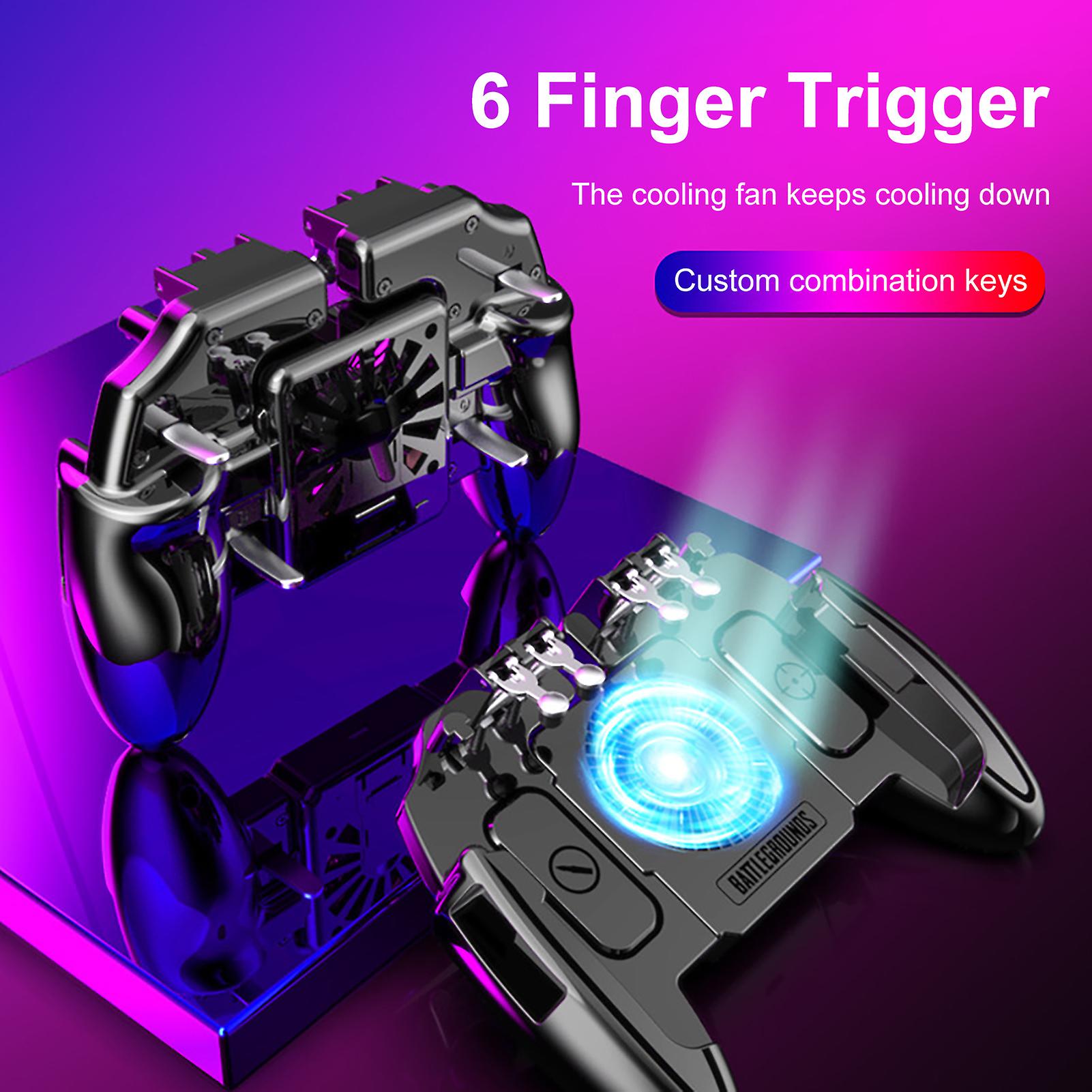 M10/M11 Trigger Gamepad Long Service Life Sensitive Easy to Hold 6 Finger Trigger Phone Controller Gamepad