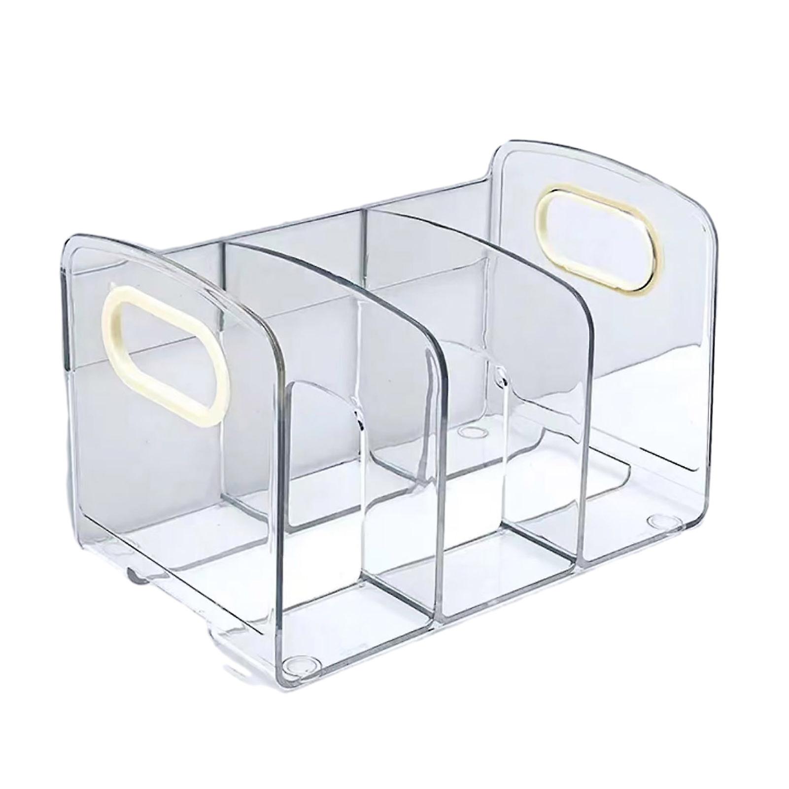Acrílico Transparente Bookstand Divisor Board Compartmentalized Design Smooth Edges Easy Storage Office Desk Organization