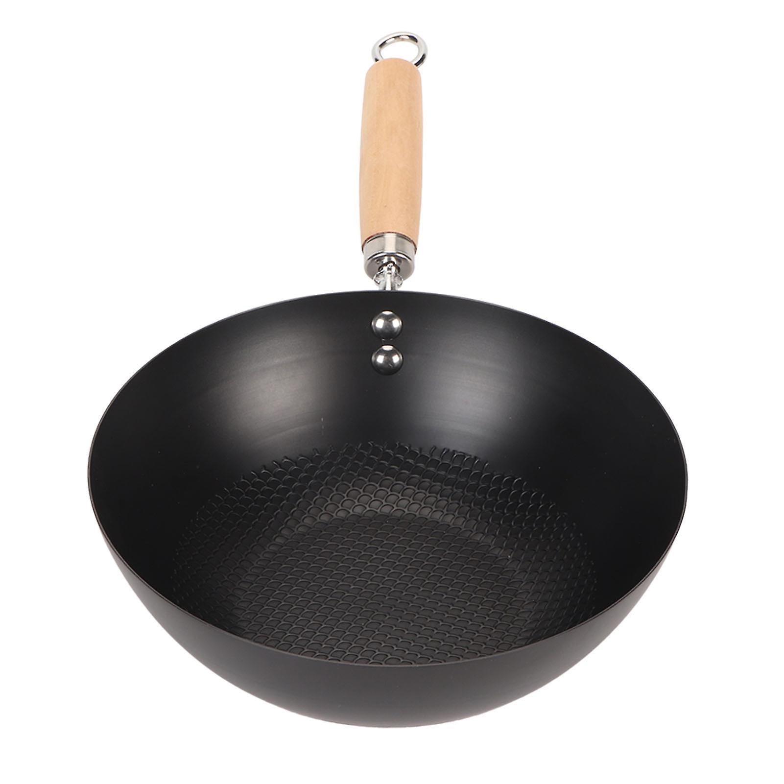 Frying Pan Even Heating Smooth Coating Multifunctional Iron Pot with Convenient Handle for Daily Home Cooking