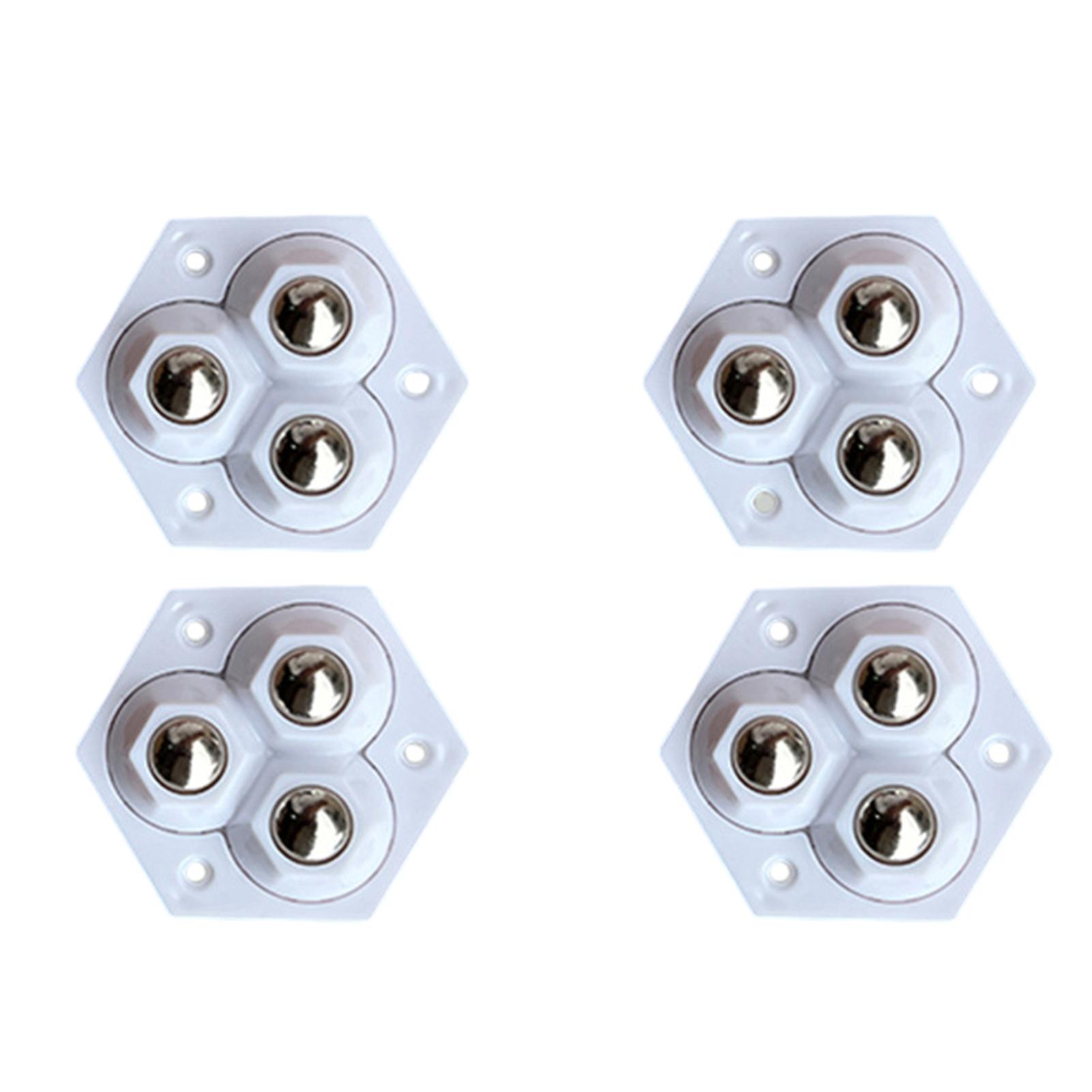4pcs Small Adhesive Caster Wheels Wear-Resistant Durable Roller Wheel for Dining Tables