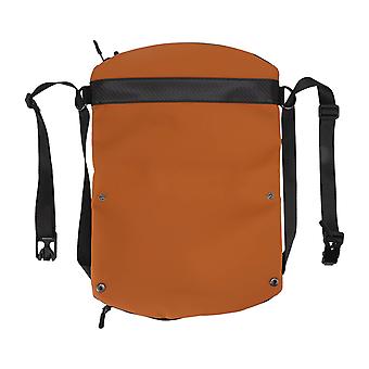 Sling Bag PU Leather Simple Stylish Large Capacity Sling Backpack Chest Bag for School Travel Work Brown