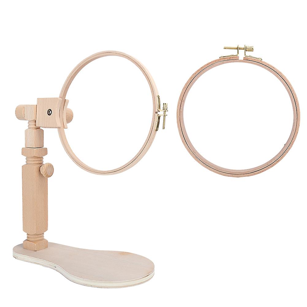 Embroidery Wooden Hoop Stand Cross Stitch Set Ring Frame Adjustable Embroidery Frame