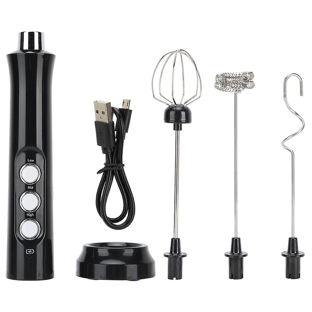 Electric Milk Frother Handheld Automatic Egg Beater Milk Shaker USB Charging